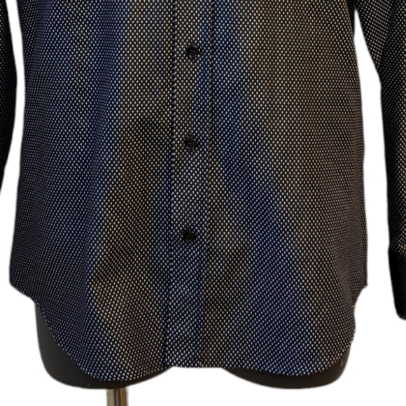 Dolce & Gabbana formal black polka dot slim fit button front shirt sz 17 - Picture 4 of 13
